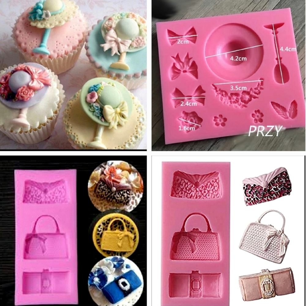 Silicone Molds, Create Fancy Hats, 3 Styles of Handbags